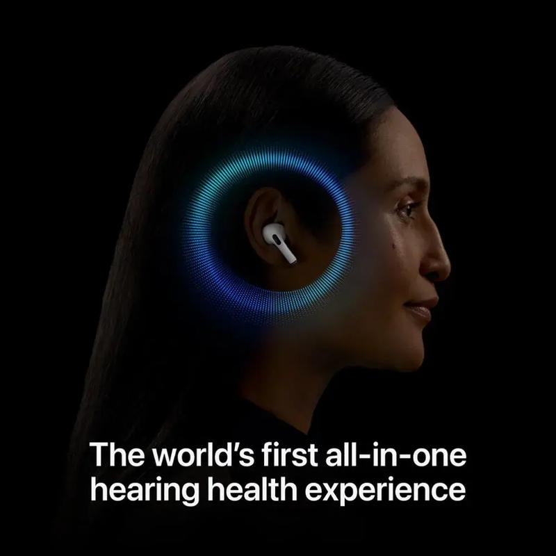 Apple - Airpods Pro 2, Wireless Active Noise Cancelling Earbuds with Hearing Aid Feature - White