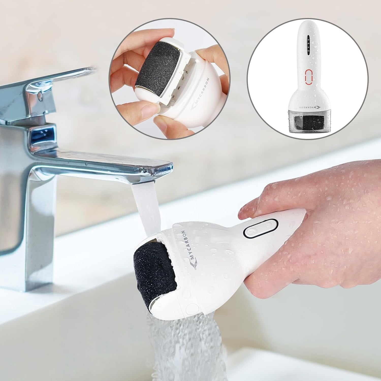 Foot File Callus Remover for Feet, Electric Foot Callus Remover Pedicure Kit, Rechargeable Feet Care Professional Tool for Dry Skin Dead Hard Cracked Ideal Gift