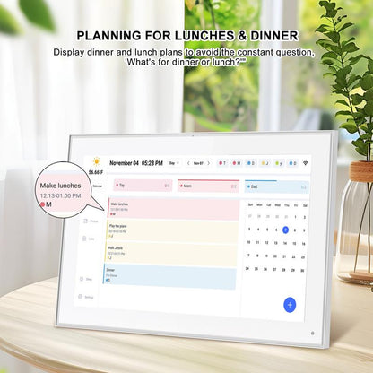 Digital Calendar, 15.6 Inch Smart Digital Calendar Planner & Chore Chart, IPS FHD 1920X1080 Touchscreen Interactive Display for Family Schedules - Share Photos & Videos via APP from Anywhere