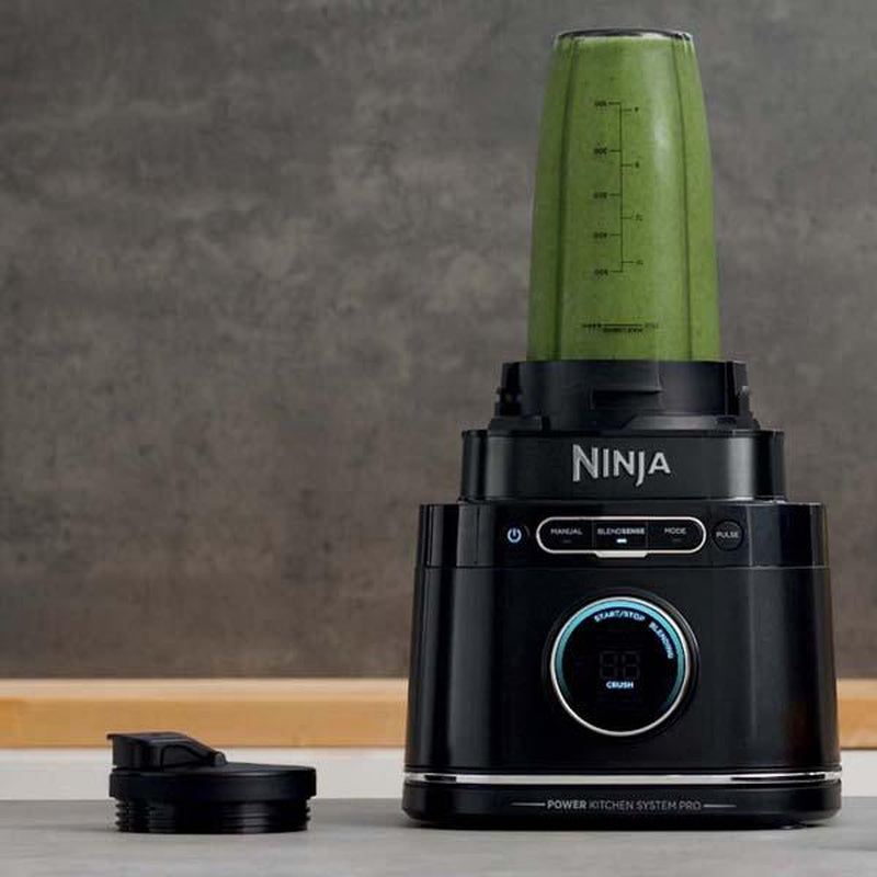 Ninja Detect Kitchen System Power Blender plus Processor Pro with Blendsense Technology TB401 1800W Motor Base 72Oz Pitcher 64Oz Bowl Variable Speed Dishwasher Safe