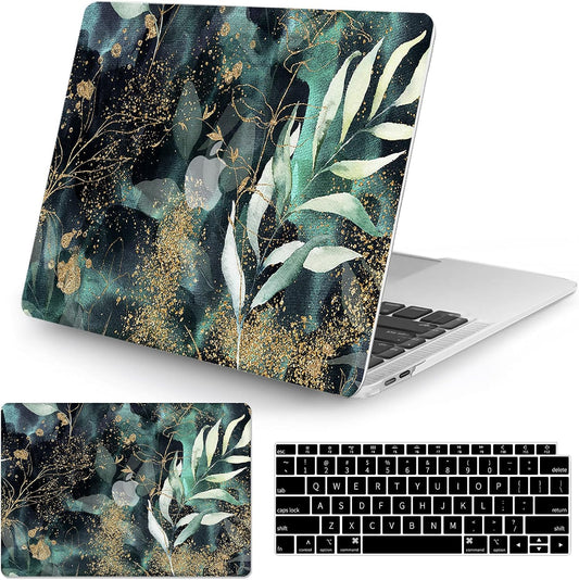 Compatible with Macbook Air 13 Inch Laptop Case 2020 2019 2018 Release A2337 M1/A2179/A1932 ,Colorful Marble Case with Keyboard Cover Skin for Macbook Air 2020 with Touch ID