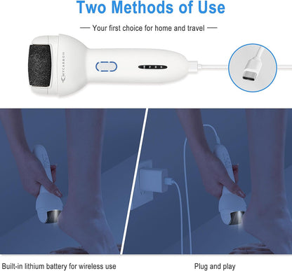 Foot File Callus Remover for Feet, Electric Foot Callus Remover Pedicure Kit, Rechargeable Feet Care Professional Tool for Dry Skin Dead Hard Cracked Ideal Gift