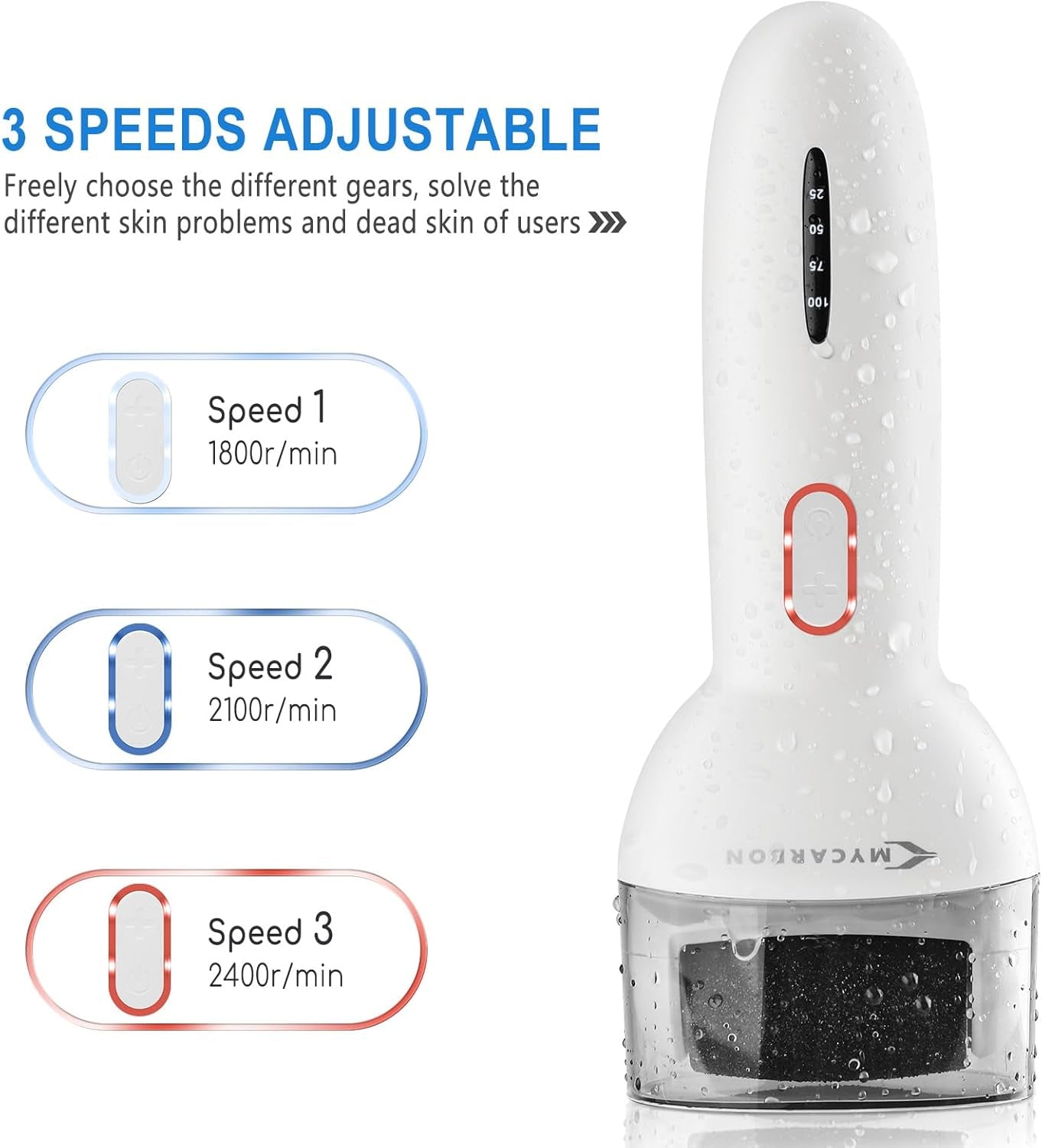 Foot File Callus Remover for Feet, Electric Foot Callus Remover Pedicure Kit, Rechargeable Feet Care Professional Tool for Dry Skin Dead Hard Cracked Ideal Gift