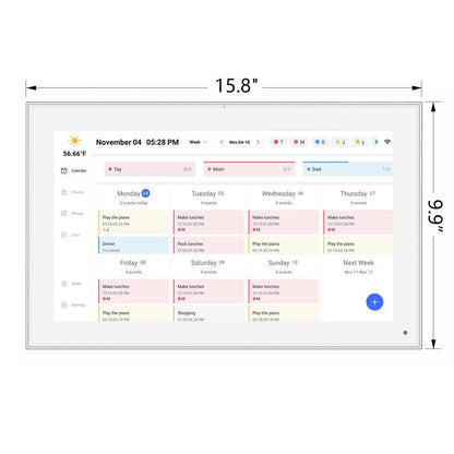 Digital Calendar, 15.6 Inch Smart Digital Calendar Planner & Chore Chart, IPS FHD 1920X1080 Touchscreen Interactive Display for Family Schedules - Share Photos & Videos via APP from Anywhere