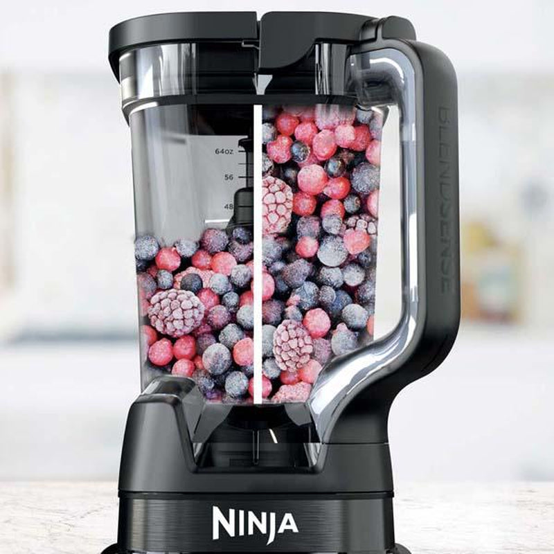 Ninja Detect Kitchen System Power Blender plus Processor Pro with Blendsense Technology TB401 1800W Motor Base 72Oz Pitcher 64Oz Bowl Variable Speed Dishwasher Safe