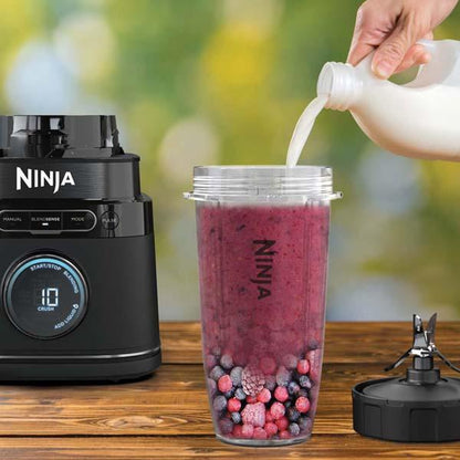 Ninja Detect Kitchen System Power Blender plus Processor Pro with Blendsense Technology TB401 1800W Motor Base 72Oz Pitcher 64Oz Bowl Variable Speed Dishwasher Safe