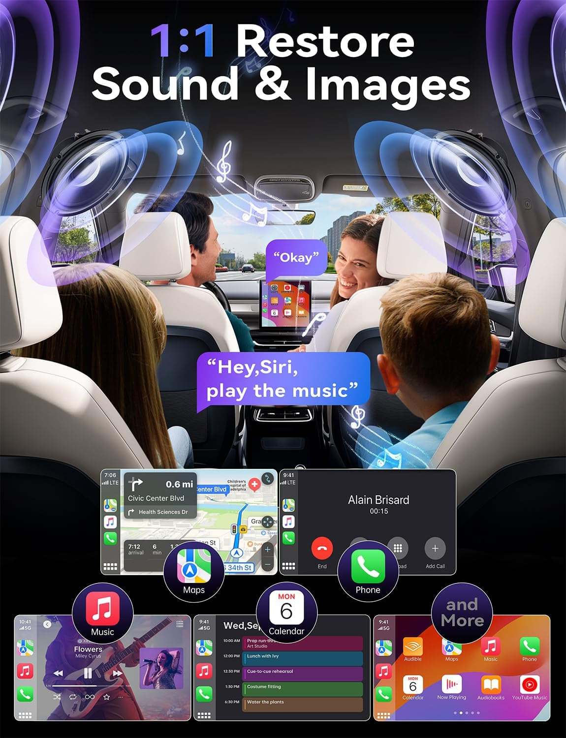 Wireless Carplay Adapter for Iphone, Stable Fast Mini Carplay Wireless Adapter, 2024 Upgraded Wired to Wireless Carplay Dongle, Plug & Play, OTA Upgrade, for Ios 10+ & Cars with Wired Carplay (Gray)