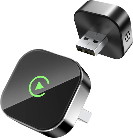 2025 Wireless Carplay Adapter for Apple, Upgrade Wired to Wireless, Mini Usb-C/Type-C Design, Plug and Play, No Delay Bluetooth+Wifi Stable Connection Car Play for Iphone